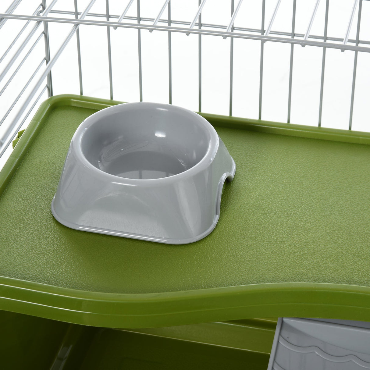 Mobile Small Animal Cage - Ideal for Small Rabbits, Guinea Pigs, PawHut, Green