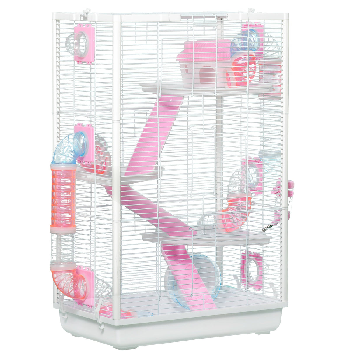 Multi-Level Hamster & Gerbil Cage with Accessories, PawHut,