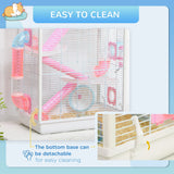 Multi-Level Hamster & Gerbil Cage with Accessories, PawHut,