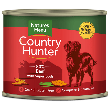 Natures Menu Country Hunter Dog Tins Beef 6x600g, Natures Menu,