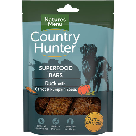 Natures Menu Country Hunter Superfood Bar Duck Dog Treat 7 x 100g, Natures Menu,