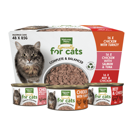 Natures Menu for Cats Adult Multipack Tins 48 x 85g, Natures Menu,