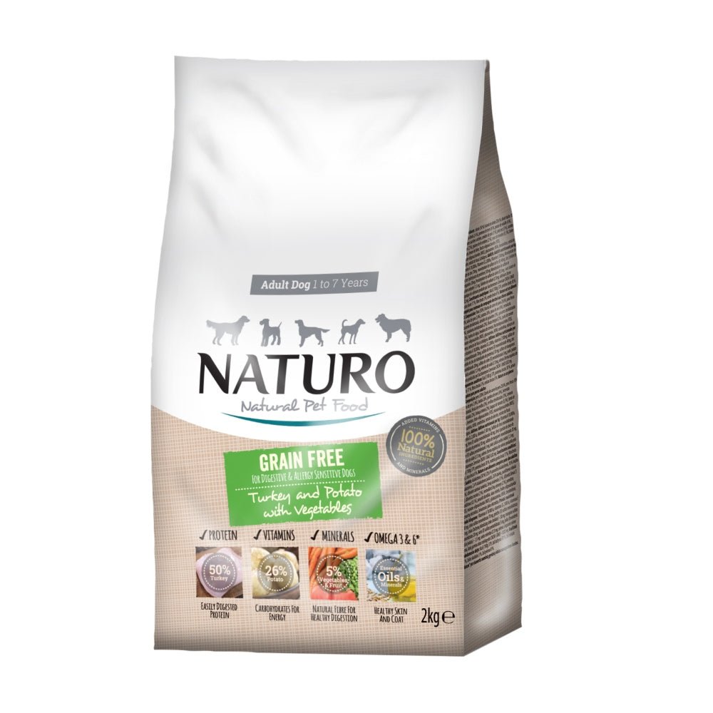 Naturo Adult Grain Free Turkey Potato & Veg, Naturo, 4x2kg
