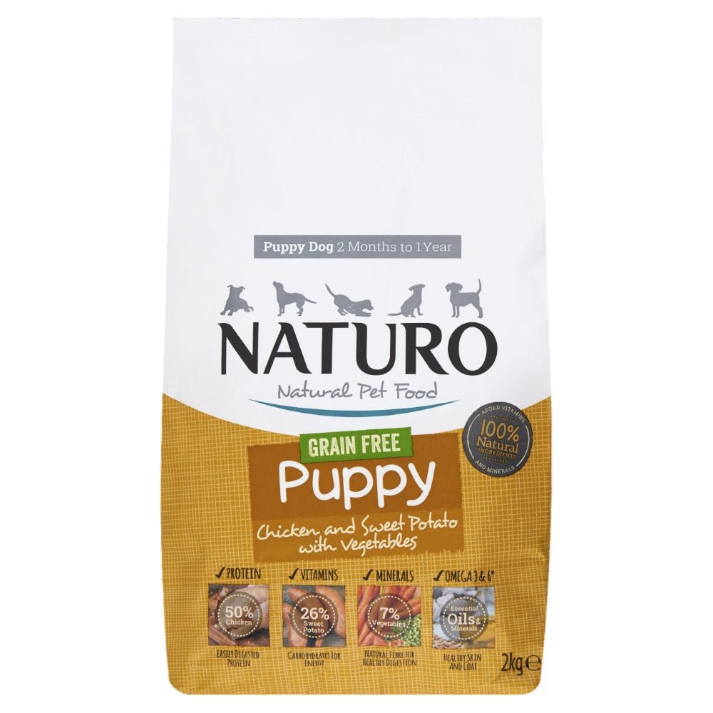 Naturo Puppy Grain Free Chicken Sweet Potato & Veg 4x2kg, Naturo,
