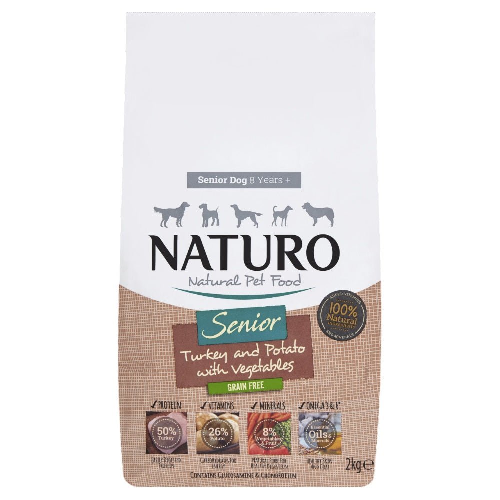 Naturo Senior Grain Free Turkey Potato & Veg 4x2kg, Naturo,
