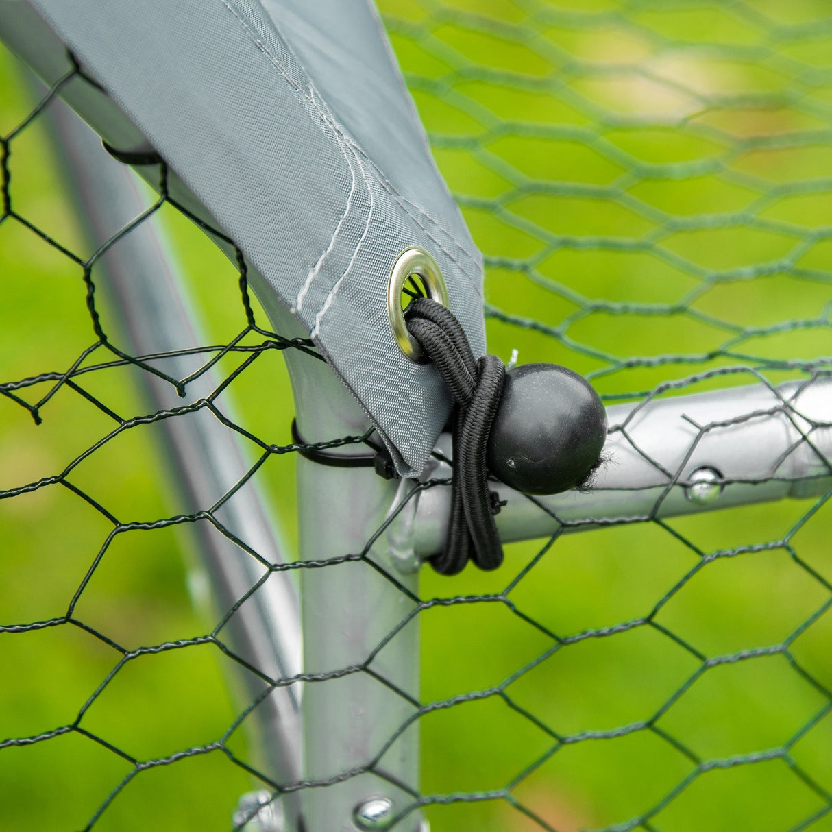 Outdoor Chicken Run for 4-6 Birds, Galvanised Metal Enclosure, PawHut,