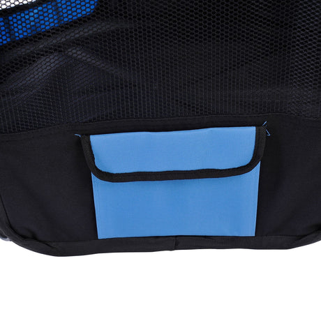 Outdoor Fabric Pet Playpen, 8-Panel Mesh for Puppy and Dog, or Small Mammals, PawHut, Blue/Black