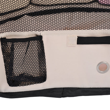 Outdoor Fabric Pet Playpen, 8-Panel Mesh for Puppy and Dog, or Small Mammals, PawHut, Blue/Black