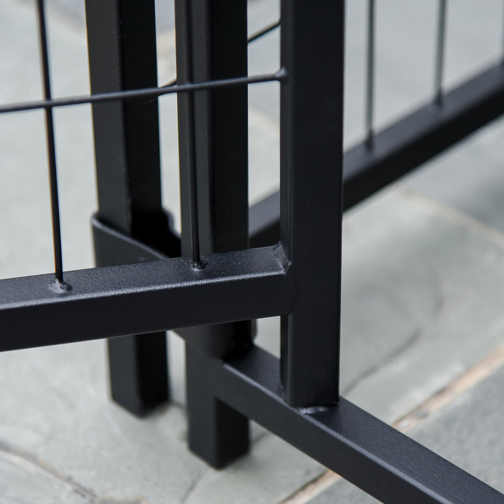 Outdoor Metal Dog Kennel Run, with UV-Resistant Canopy | Two Sizes, PawHut, 183H x 183L x 121W cm