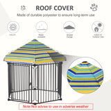 Outdoor/Indoor Durable Pet Playpen with Weather-Resistant Roof, PawHut,