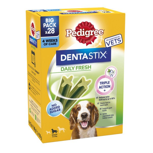 Pedigree Dentastix Fresh for Medium Dogs, Pedigree, 4x28