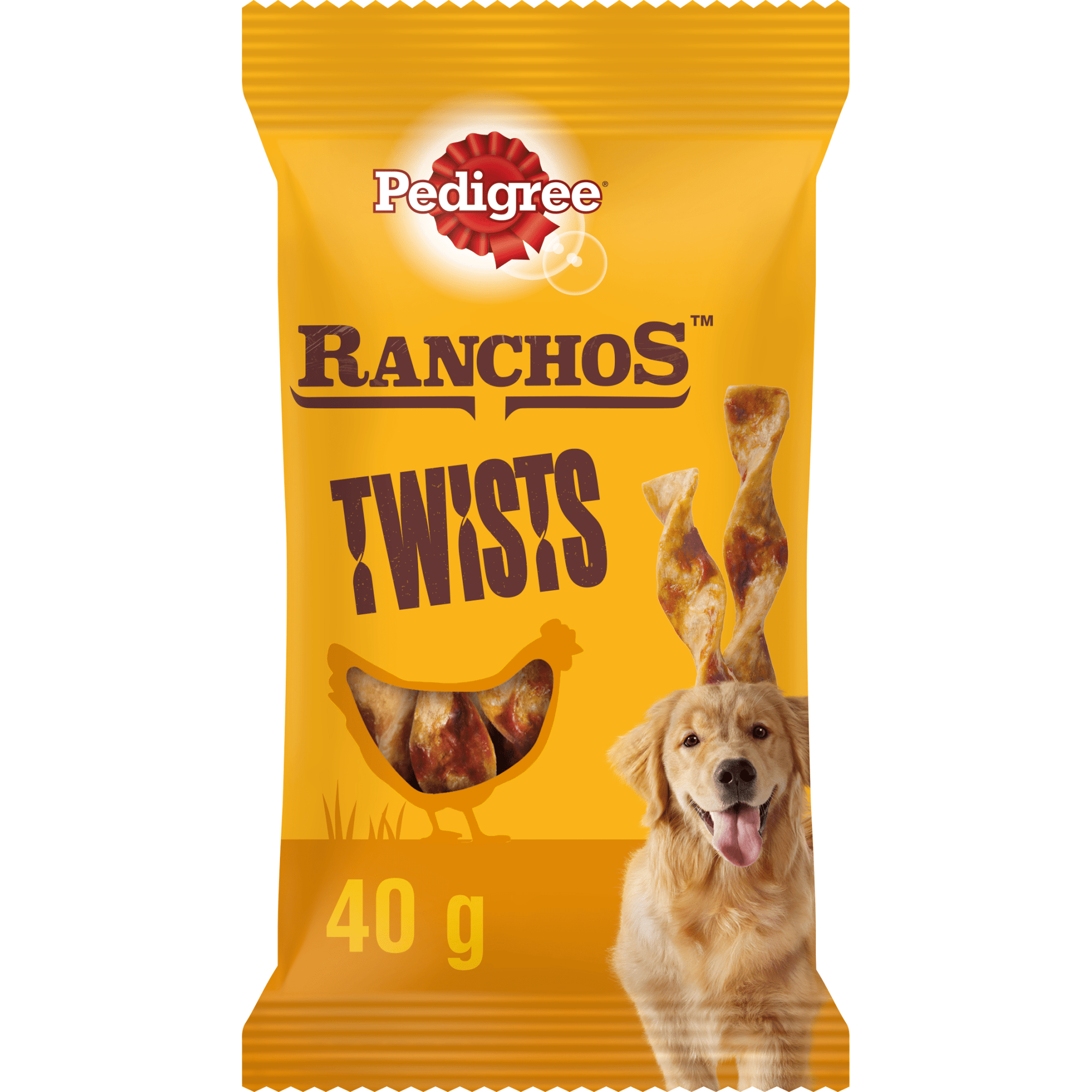 Pedigree Ranchos Twist with Chicken Dog Treats 12 x 40g, Pedigree,