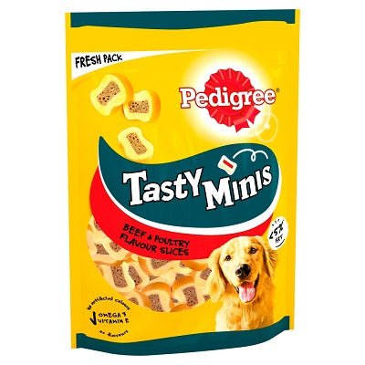 Pedigree Tasty Minis Chewy Beef & Poultry 8x155g, Pedigree,