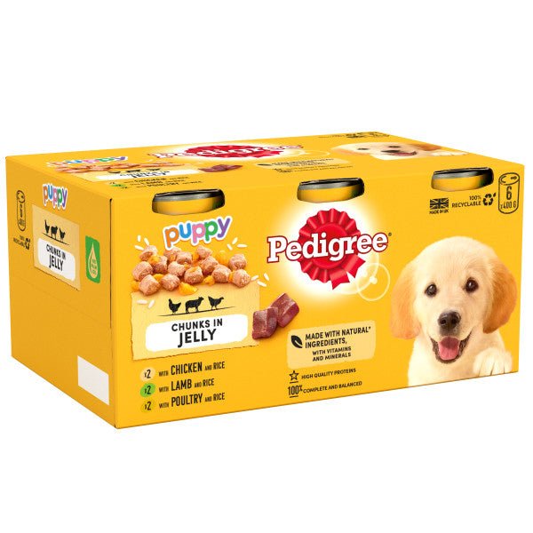 Pedigree Tins Puppy Chunks in Jelly 4x (6x400g), Pedigree,