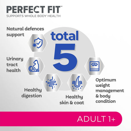 Perfect Fit Adult Dry Cat Food with Chicken, Perfect Fit, 4x750g