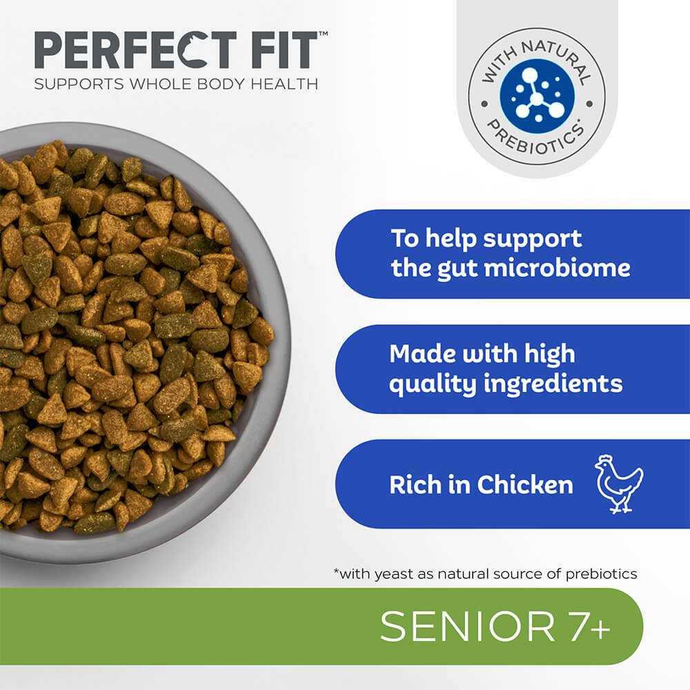 Perfect Fit Senior 7+ Dry Cat Food with Chicken 4x750g, Perfect Fit,