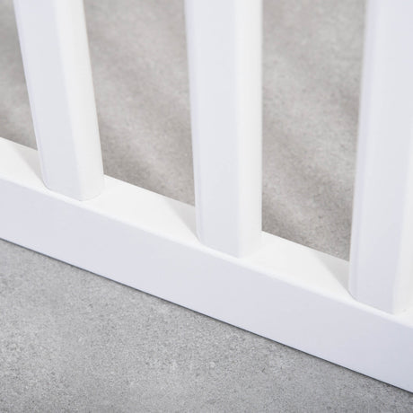 Pet Gate 4 Panel Wooden Foldable Fence Freestanding Dog Safety Barrier with 2 Support Feet for Doorways Stairs 80'' x 30'', PawHut,