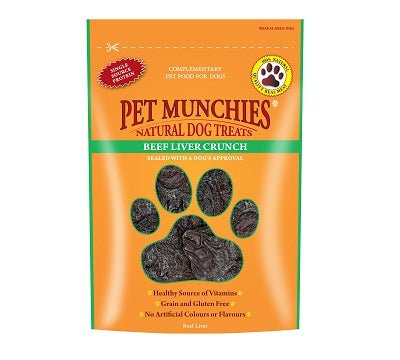 Pet Munchies Beef Liver Crunch 8 x 90g, Pet Munchies,