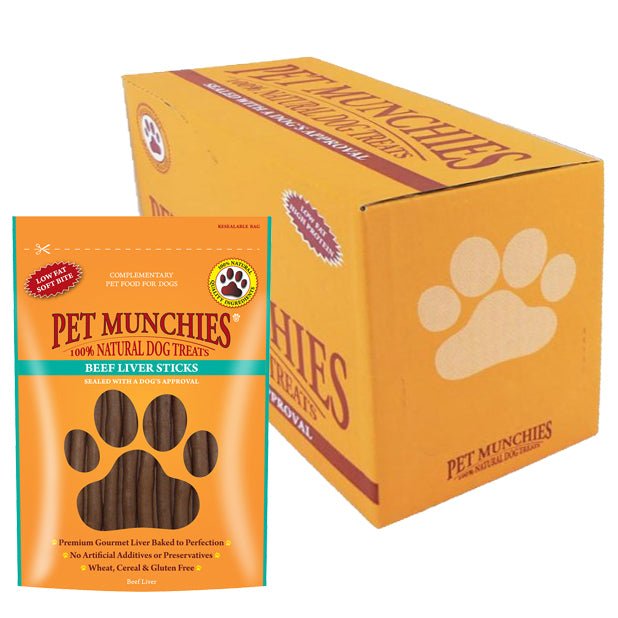 Pet Munchies Beef Liver Sticks 8 x 90g, Pet Munchies,
