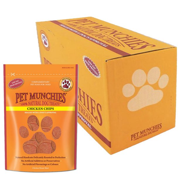 Pet Munchies Dog Treats Chicken Chips 8 x 100g, Pet Munchies,