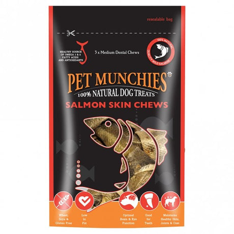 Pet Munchies Salmon Chew Medium 8 x 90g, Pet Munchies,