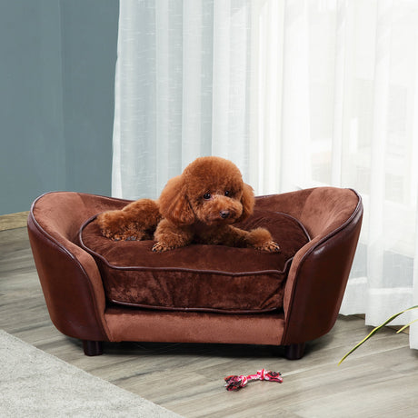 Pet Sofa Dog Couch, with Cushion, for Cats or Small Dogs, PawHut,