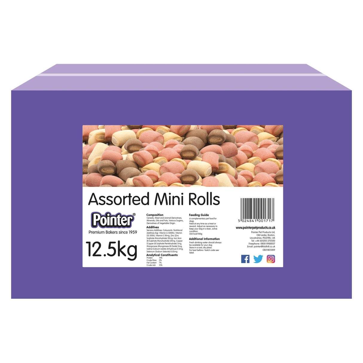 Pointer Assorted Mini Rolls 12.5kg, Pointer,