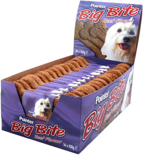 Pointer Big Bites Beef Biscuits 14s, Pointer,