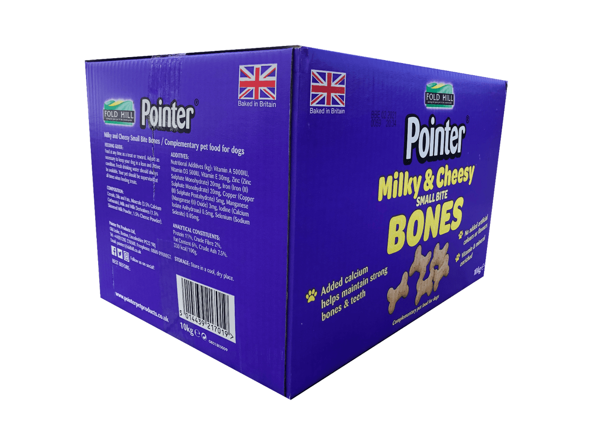 Pointer Milky & Cheesy Small Bite Bones 10kg, Pointer,