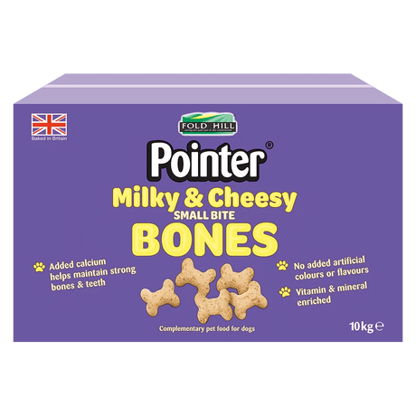 Pointer Milky & Cheesy Small Bite Bones 10kg, Pointer,