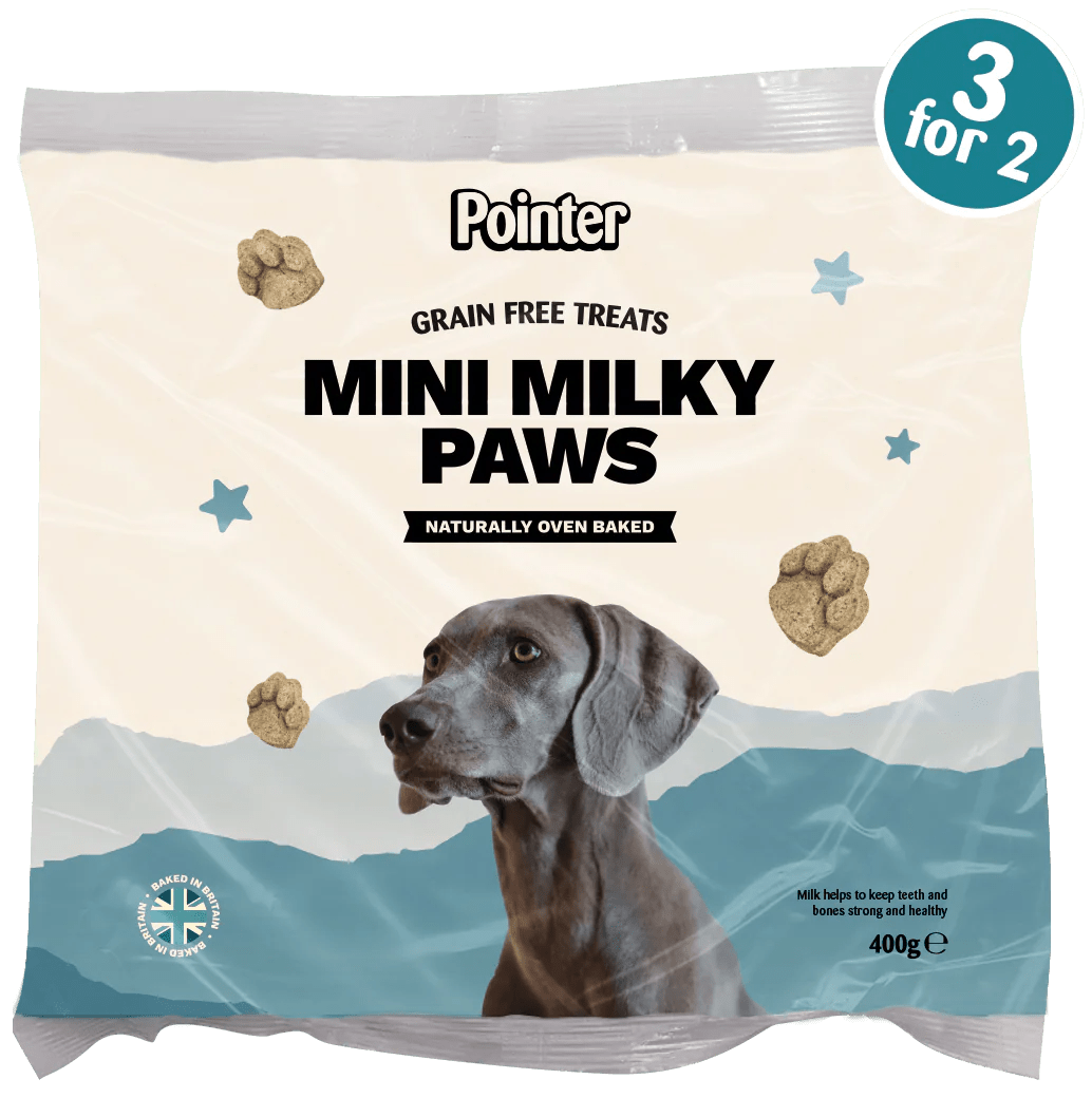 Pointer Mini Milky Paws Grain Free Dog Treats 6 x 400g, Pointer,