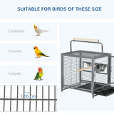 Portable Parrot Travel Cage with Handle & Accessories, PawHut,