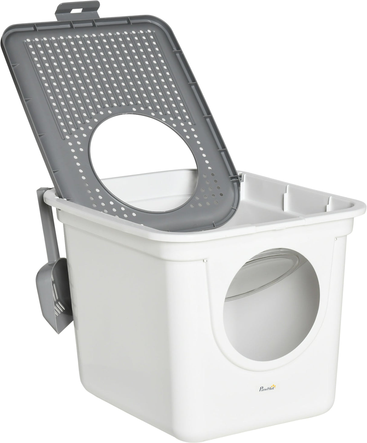 Practical Cat Litter Box with Easy-Clean Features and Odour Control, PawHut,