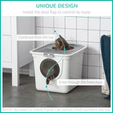 Practical Cat Litter Box with Easy-Clean Features and Odour Control, PawHut,