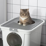 Practical Cat Litter Box with Easy-Clean Features and Odour Control, PawHut,