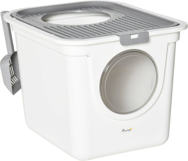 Practical Cat Litter Box with Easy-Clean Features and Odour Control, PawHut,