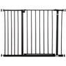 Pressure Fitted Pet Dog Safety Gate Metal Fence Extending 76-107cm Wide, PawHut, White