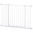 Pressure Fitted Pet Dog Safety Gate Metal Fence Extending 76-107cm Wide, PawHut, White