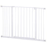 Pressure Fitted Pet Dog Safety Gate Metal Fence Extending 76-107cm Wide, PawHut, White