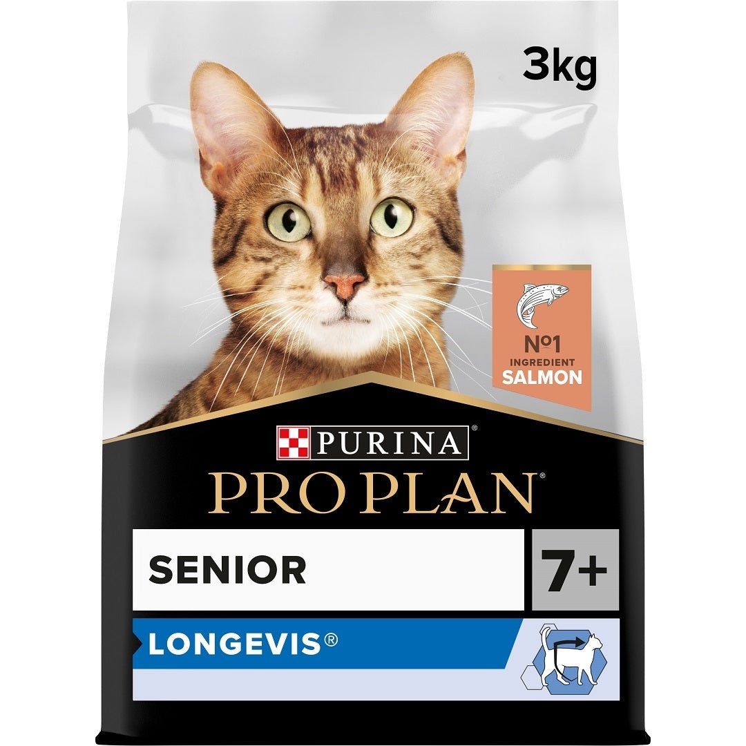 Pro Plan Longevis Dry 7+ Senior Cat Food Salmon 3kg, Pro Plan,
