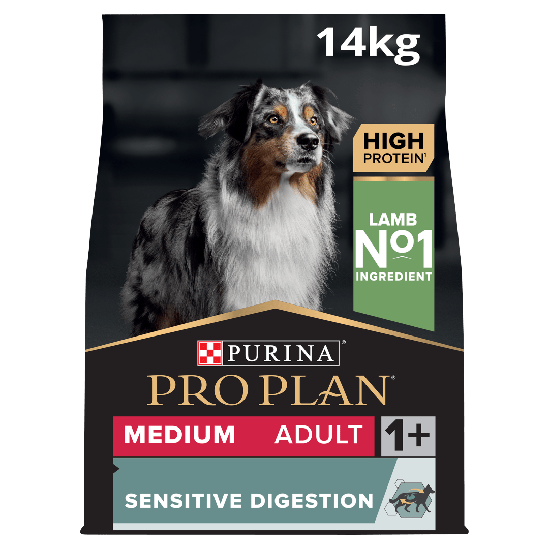 Pro Plan Medium Adult Dog Sensitive Digestion Lamb Dry Dog Food, Pro Plan, 14 kg