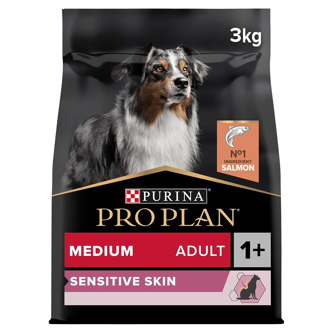 Pro Plan Medium Adult Dog Sensitive Skin Salmon Dry Dog Food, Pro Plan, 3 kg