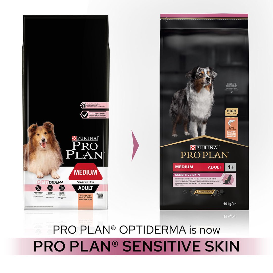 Pro Plan Medium Sensitive Skin Salmon Dry Dog Food, Pro Plan, 14kg