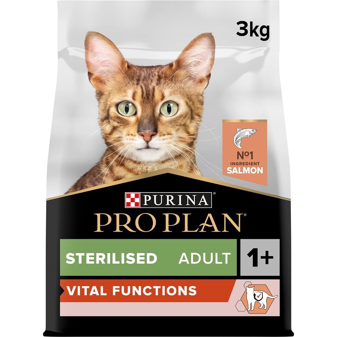 Pro Plan Vital Functions Sterilised Salmon Dry Cat Food 3 kg, Pro Plan,