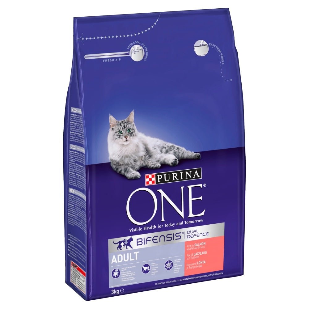 Purina One Adult Cat Salmon and Wholegrains, Purina One, 4x800g