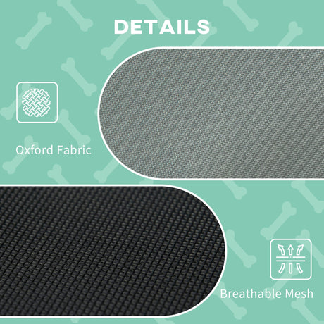 Raised Dog Bed, Waterproof Elevated Pet Cot with Breathable Mesh, UV Protection Canopy for XLarge Dogs, PawHut, Grey