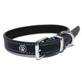 Rosewood Luxury Leather Dog Collar, Rosewood, 45 - 55 cm