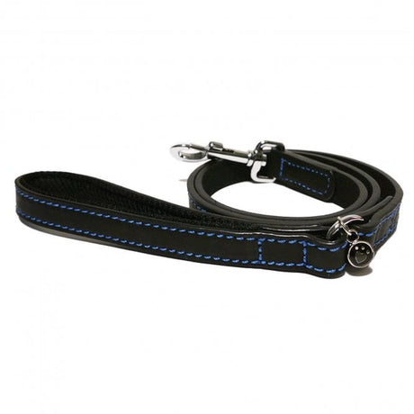 Rosewood Luxury Leather Dog Lead, Rosewood, Black