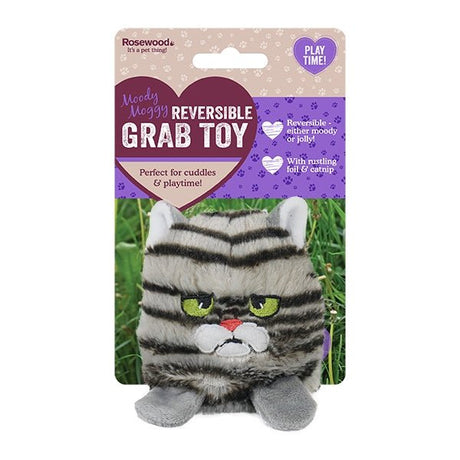 Rosewood Moody Moggy Reversable Grab Toy x4, Rosewood,