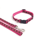 Rosewood Pink Heart Dog Collar, Rosewood, 25 - 35.5 cm